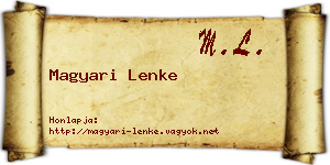 Magyari Lenke névjegykártya